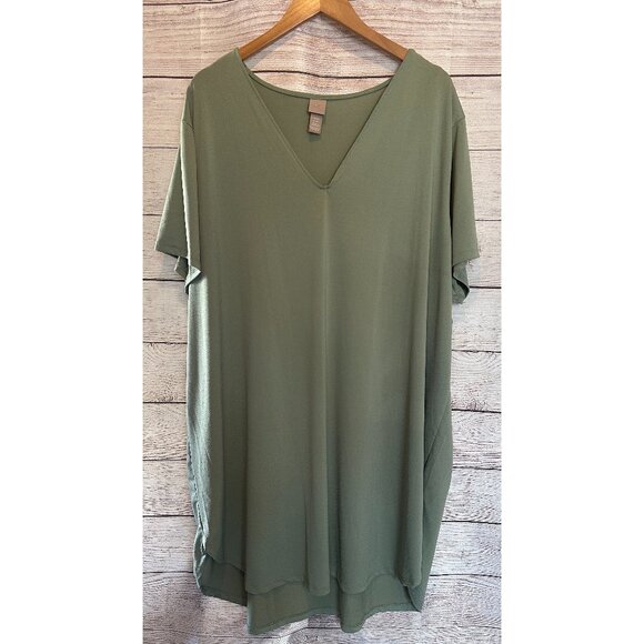 NWOT H&M short sleeved tunic in dusty Sage green women's plus size 3XL - Picture 1 of 9
